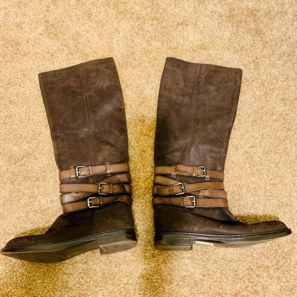 B. Makowsky Brown Leather riding boots Size 10 - Picture 3 of 16